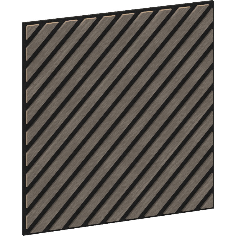 Mexen Linea 39 akustický nástěnný panel 60 x 60 cm (4 ks), filc 9 mm, technická dýha, Šedý Dub - S110-60607-39-043