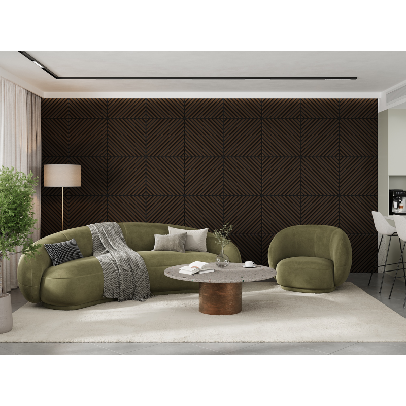 Mexen Lam-B nástěnné lamely 275 x 30 cm, HDF deska 4 mm, technická dýha, Pískový Dub - S100-275307-3015-001