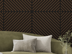 Mexen Linea 39 akustický stěnový panel 60 x 60 cm (4 ks), plsť 9 mm, technická dyha, Dub Mocca - S110-60607-39-045
