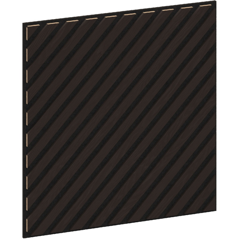 Mexen Linea 39 akustický nástěnný panel 60 x 60 cm (4 ks), plsť 9 mm, technická dýha, Černý Dub - S110-60607-39-046