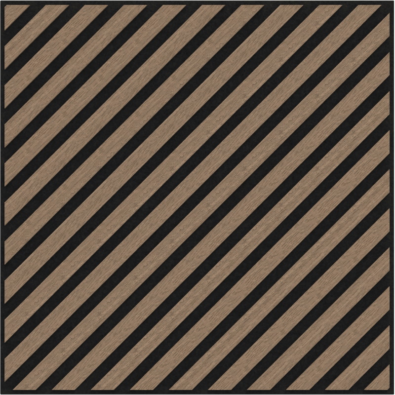 Mexen Linea 39 akustický nástěnný panel 60 x 60 cm (4ks), plsť 9 mm, technická dýha, Světlý ořech - S110-60607-39-047