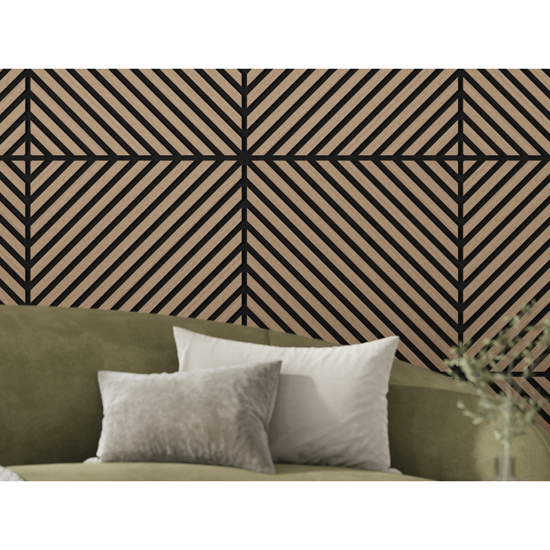 Mexen Lam-B nástěnné lamely 275 x 30 cm, HDF deska 4 mm, technická dýha, Pískový Dub - S100-275307-3015-001