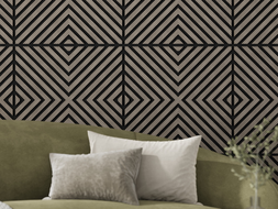 Mexen Linea 01 akustický nástěnný panel 60 x 60 cm (4ks), plsť 9 mm, technická dýha, Šedý Dub - S110-60607-01-043