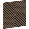 Mexen Linea 01 akustický nástěnný panel 60 x 60 cm (4 ks), plst 9 mm, technická dýha, Tmavý ořech - S110-60607-01-044