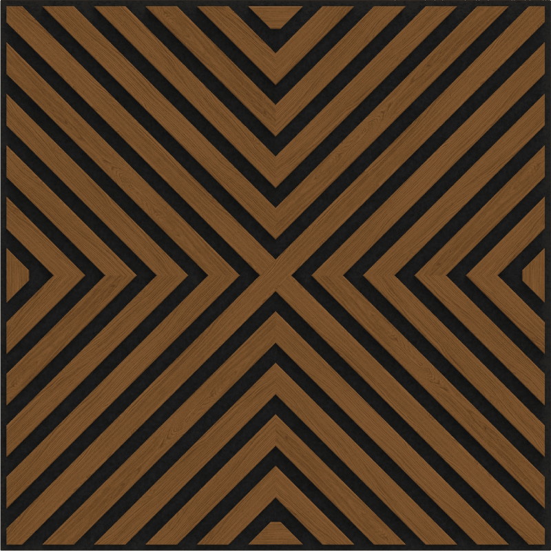 Mexen Linea 01 akustický nástěnný panel 60 x 60 cm (4ks), plsť 9 mm, technická dýha, Dub Přírodní - S110-60607-01-042