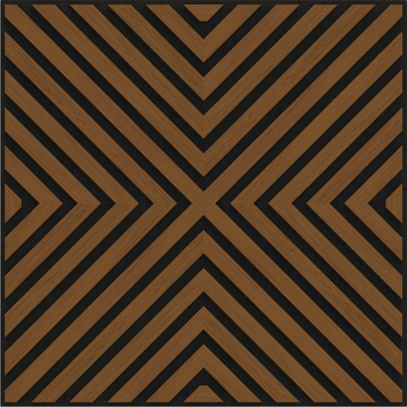 Mexen Linea 01 akustický nástěnný panel 60 x 60 cm (4ks), plsť 9 mm, technická dýha, Dub Přírodní - S110-60607-01-042