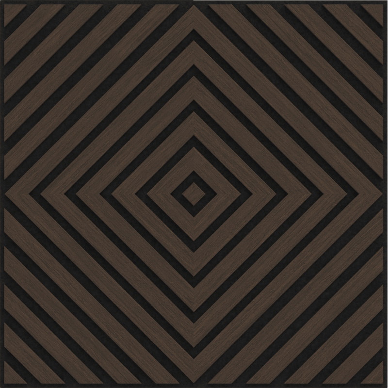 Mexen Linea 03 akustický stěnový panel 60 x 60 cm (4 ks), plsť 9 mm, technická dýha, Dub Mocca - S110-60607-03-045