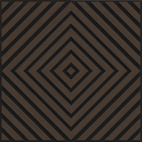 Mexen Linea 03 akustický stěnový panel 60 x 60 cm (4 ks), plsť 9 mm, technická dýha, Dub Mocca - S110-60607-03-045