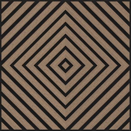 Mexen Linea 03 akustický nástěnný panel 60 x 60 cm (4 ks), plst 9 mm, technická dýha, Světlý Ořech - S110-60607-03-047