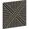 Mexen Linea 05 akustický nástěnný panel 60 x 60 cm (4ks), plsť 9 mm, technická dýha, Šedý Dub - S110-60607-05-043