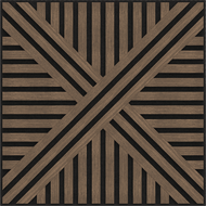 Mexen Linea 05 akustický nástěnný panel 60 x 60 cm (4ks), filc 9 mm, technická dýha, Tmavý ořech - S110-60607-05-044