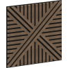 Mexen Linea 05 akustický nástěnný panel 60 x 60 cm (4ks), filc 9 mm, technická dýha, Tmavý ořech - S110-60607-05-044