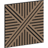 Mexen Linea 05 akustický nástěnný panel 60 x 60 cm (4ks), plsť 9 mm, technická dýha, světlý ořech - S110-60607-05-047