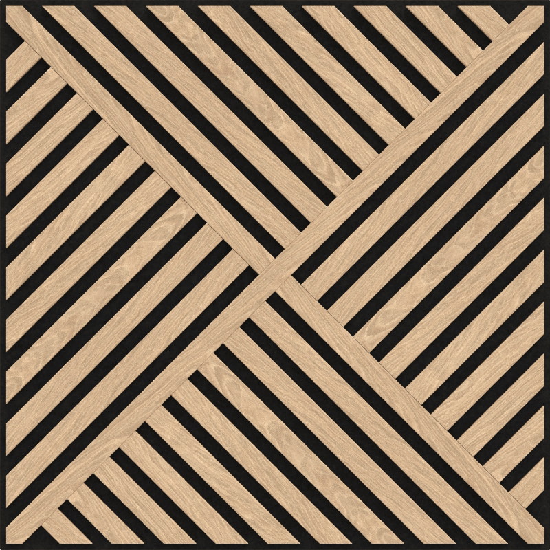 Mexen Linea 08 akustický nástěnný panel 60 x 60 cm (4 ks), plsť 9 mm, technická dýha, bělený dub - S110-60607-08-040