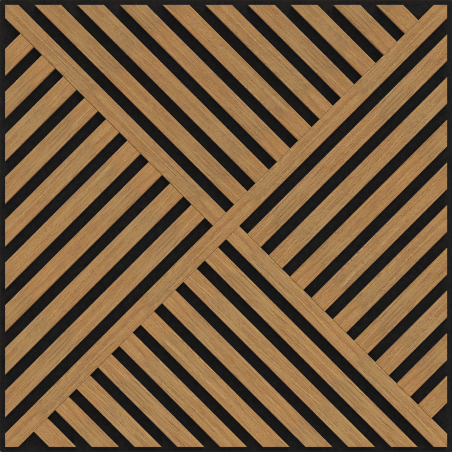 Mexen Linea 08 akustický nástěnný panel 60 x 60 cm (4ks), plsť 9 mm, technická dýha, Dub Classic - S110-60607-08-041