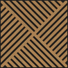 Mexen Linea 08 akustický nástěnný panel 60 x 60 cm (4ks), plsť 9 mm, technická dýha, Dub Classic - S110-60607-08-041