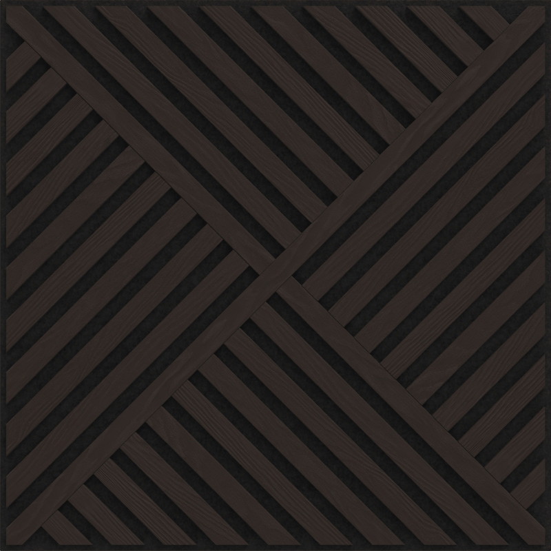 Mexen Linea 08 akustický nástěnný panel 60 x 60 cm (4 ks), plsť 9 mm, technická dýha, Černý dub - S110-60607-08-046