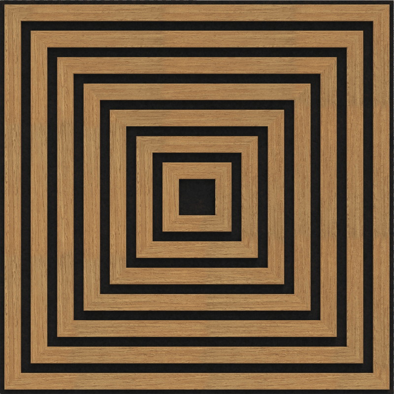 Mexen Linea 13 akustický stěnový panel 60 x 60 cm (4 ks), plsť 9 mm, technická dýha, Dub Classic - S110-60607-13-041
