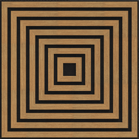 Mexen Linea 13 akustický stěnový panel 60 x 60 cm (4 ks), plsť 9 mm, technická dýha, Dub Classic - S110-60607-13-041
