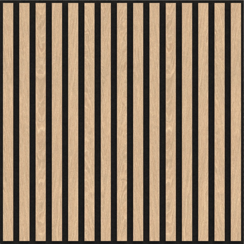 Mexen Linea 15 akustický nástěnný panel 60 x 60 cm (4 ks), plsť 9 mm, technická dýha, Bělený Dub - S110-60607-15-040
