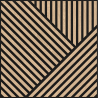 Mexen Linea 25 akustický nástěnný panel 60 x 60 cm (4 ks), plsť 9 mm, technická dýha, bělený dub - S110-60607-25-040