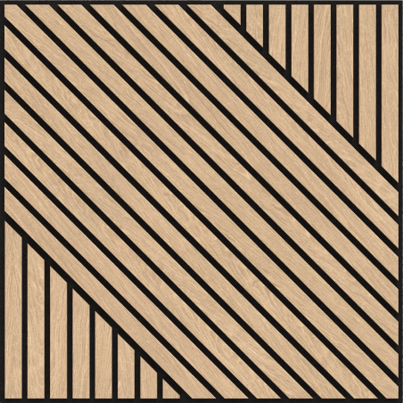 Mexen Linea 26 akustický nástěnný panel 60 x 60 cm (4 ks), plsť 9 mm, technická dýha, bělený dub - S110-60607-26-040