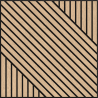 Mexen Linea 26 akustický nástěnný panel 60 x 60 cm (4 ks), plsť 9 mm, technická dýha, bělený dub - S110-60607-26-040