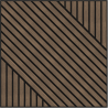 Mexen Linea 26 akustický nástěnný panel 60 x 60 cm (4ks), plsť 9 mm, technická dýha, Tmavý ořech - S110-60607-26-044