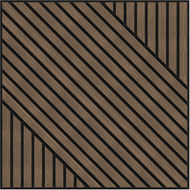 Mexen Linea 26 akustický nástěnný panel 60 x 60 cm (4ks), plsť 9 mm, technická dýha, Tmavý ořech - S110-60607-26-044