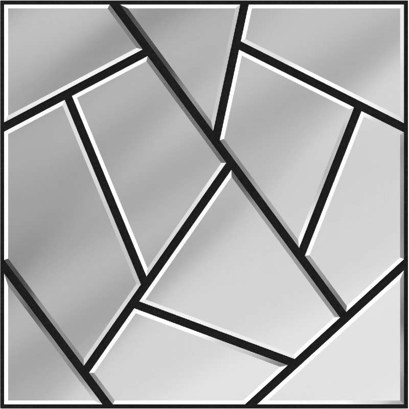 Mexen Form 04 akustický nástěnný panel 60 x 60 cm (4 ks), plsť 9 mm, Zrcadlo - S111-60607-04-099