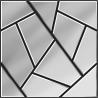 Mexen Form 04 akustický nástěnný panel 60 x 60 cm (4 ks), plsť 9 mm, Zrcadlo - S111-60607-04-099