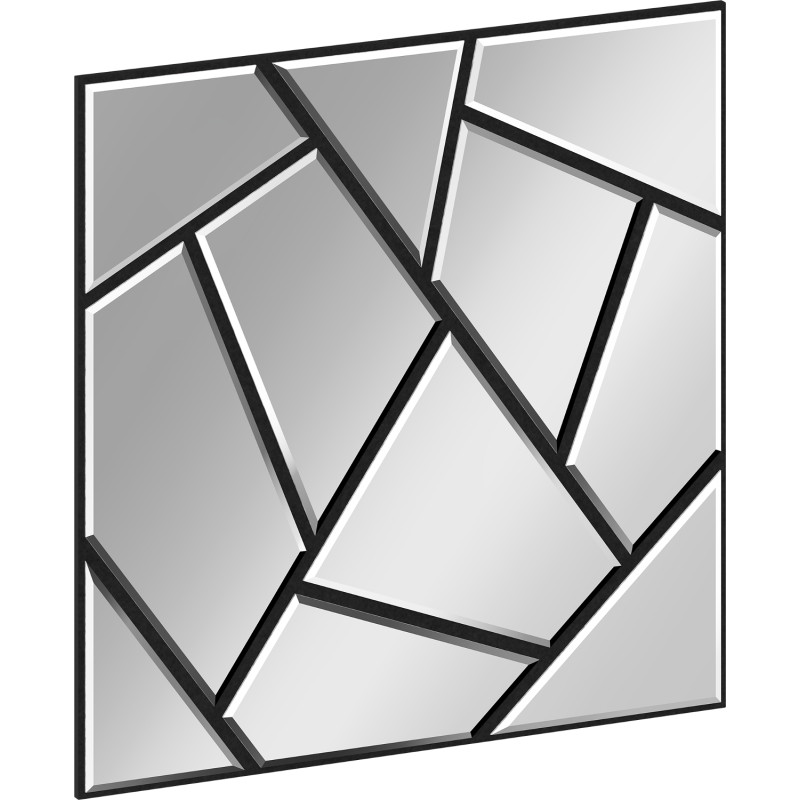 Mexen Form 04 akustický nástěnný panel 60 x 60 cm (4 ks), plsť 9 mm, Zrcadlo - S111-60607-04-099