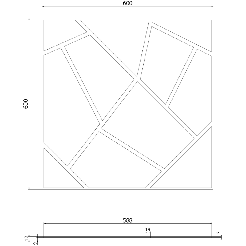 Mexen Lam-B nástěnné lamely 275 x 30 cm, HDF deska 4 mm, technická dýha, Pískový Dub - S100-275307-3015-001