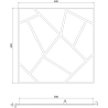 Mexen Form 04 akustický nástěnný panel 60 x 60 cm (4 ks), plsť 9 mm, Zrcadlo - S111-60607-04-099