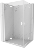 Mexen Mist-H L Duo sprchový kout s levým otvíráním 120 x 110 cm, transparentní, bílý - 8A5L-120L-110P-20-00