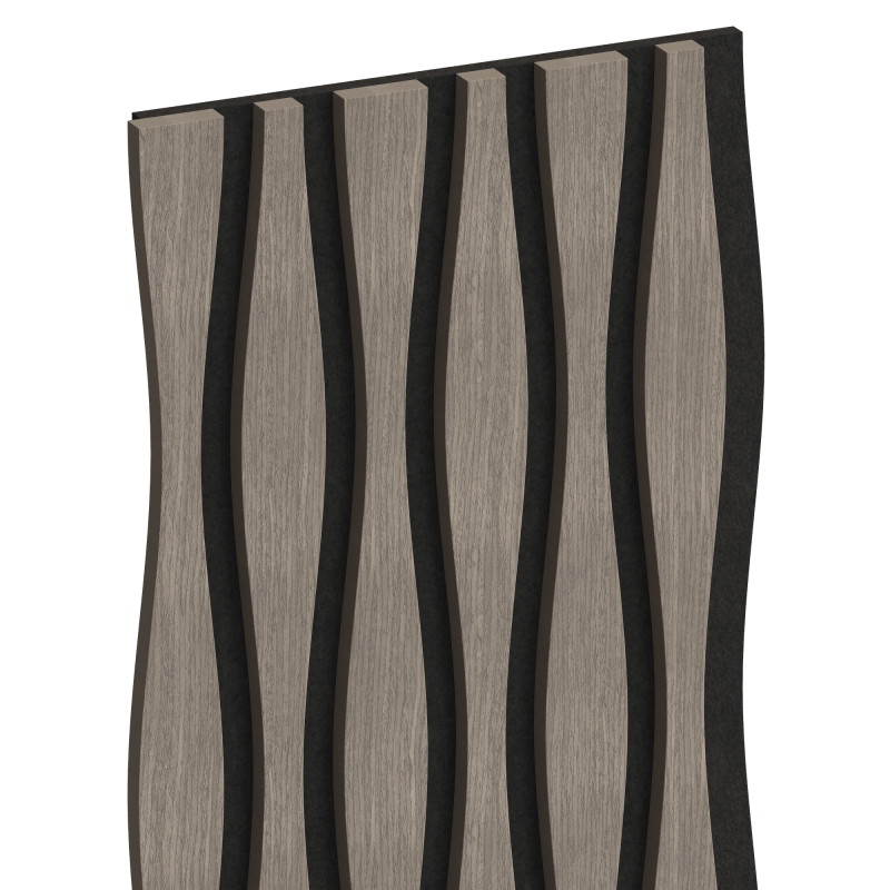 Mexen Lam-SF 01 Lam-SF 26 stěnové lamely akustické 280 x 30 cm, filc 9 mm, technická dýha, Šedý Dub - S106-280-26-043