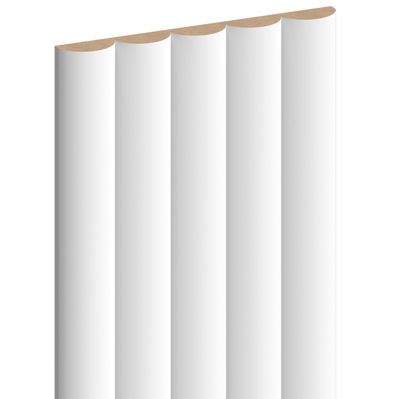 Mexen Strio 02 ryhované nástěnné lamely 280 x 14,5 cm (2 ks), bílá - S120-280-02-301
