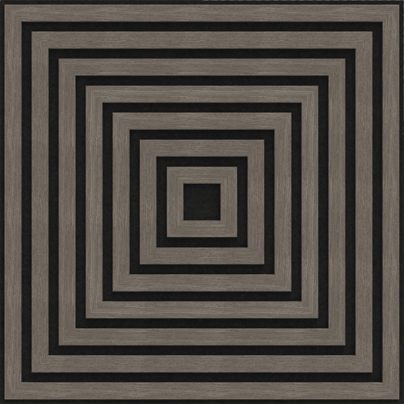 Mexen Linea 13 akustický nástěnný panel 60 x 60 cm (4 ks), plsť 9 mm, technická dýha, Šedý Dub - S110-60607-13-043