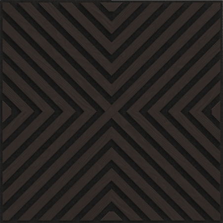 Mexen Linea 01 akustický stěnový panel 60 x 60 cm (4 ks), filc 9 mm, technická dýha, Černý Dub - S110-60607-01-046