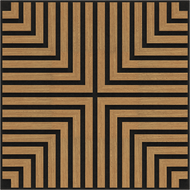 Mexen Linea 02 akustický stěnový panel 60 x 60 cm (4ks), plsť 9 mm, technická dýha, Dub Classic - S110-60607-02-041