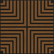 Mexen Linea 02 akustický stěnový panel 60 x 60 cm (4ks), plsť 9 mm, technická dýha, Přírodní dub - S110-60607-02-042
