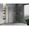Mexen Mist-H L Duo sprchový kout otvírací pravý 70 x 85 cm, průhledný, kartáčovaný šedý - 8A5L-070L-085P-66-00