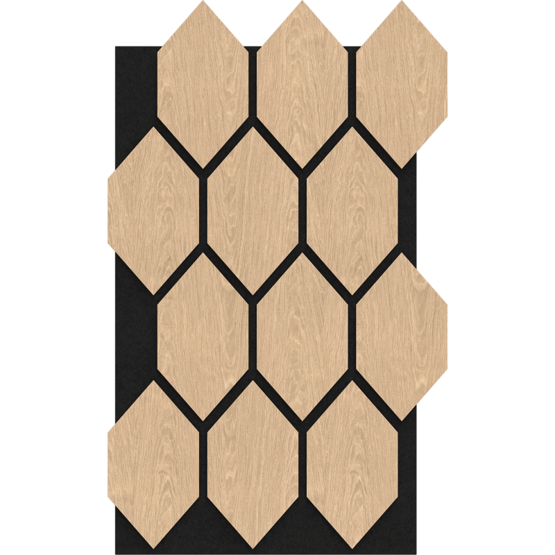 Mexen Lam-B nástěnné lamely 275 x 30 cm, HDF deska 4 mm, technická dýha, Pískový Dub - S100-275307-3015-001