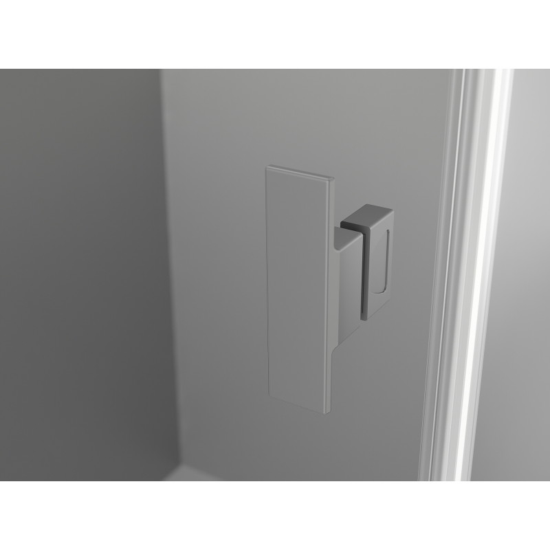Mexen Mist-H L Duo sprchový kout otevíravý 80 x 80 cm, transparentní, gun metal - 8A5L-080L-080P-95-00