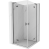 Mexen Mist-H L Duo sprchový kout otevíravý 80 x 80 cm, transparentní, gun metal - 8A5L-080L-080P-95-00