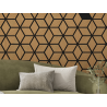Mexen Form 02 akustický nástěnný panel 81 x 66 cm (4 ks), plsť 9 mm, technická dýha, Dub Classic - S111-81667-02-041
