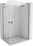 Mexen Mist-H L Duo sprchový kout pravý 100 x 115 cm, průhledný, tmavý kov - 8A5L-100L-115P-95-00