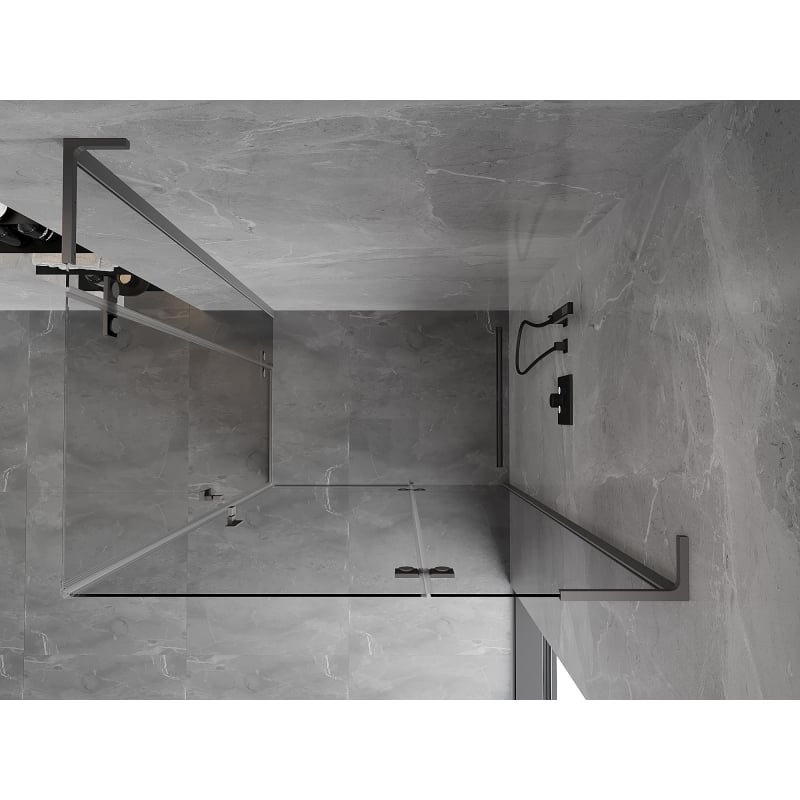 Mexen Mist-H L Duo sprchová kabina otočná pravá 90 x 120 cm, transparentní, gun metal - 8A5L-090L-120P-95-00