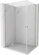 Mexen Mist-H L Duo sprchový kout s otvíracími dveřmi doleva 90 x 80 cm, transparentní, kartáčovaný nikl