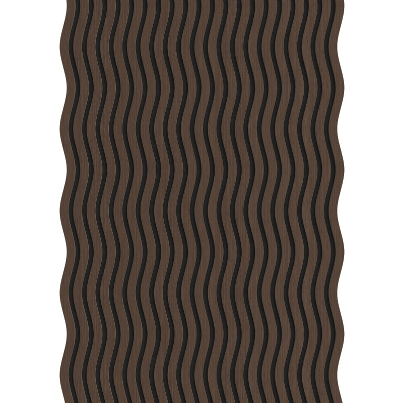 Mexen Lam-SF 01 akustické nástěnné lamely 280 x 30 cm, plsť 9 mm, technická dýha, Dub Mocca - S106-280-01-045